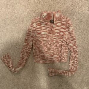 urban outfitters cropped quarter zip